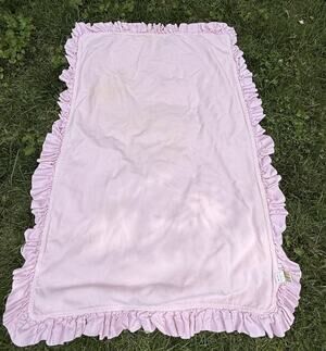 Bella Notte Linens Dusty Rose Pink Velvet Euro Sham Pillow Cover Ruffled *READ